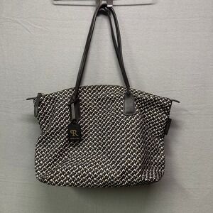 Roberta Pieri Geometric Nylon tote Monochrome Tatami Bag, Quiet luxury